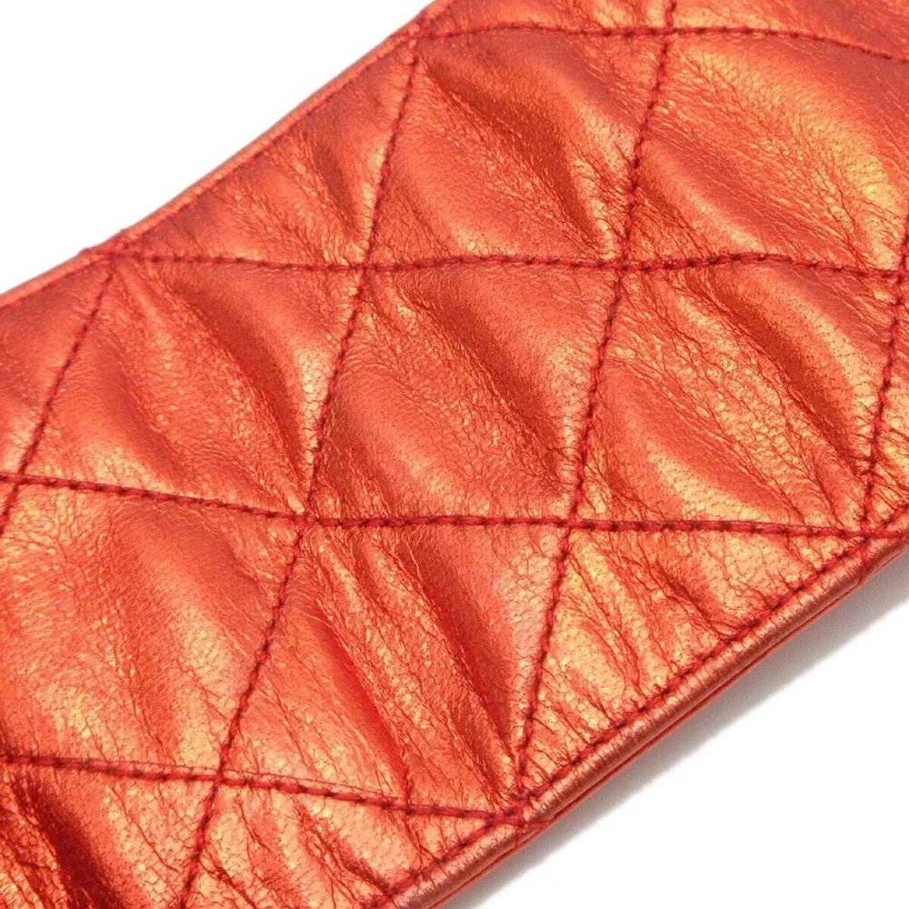 Chanel Turnlock Bangle Red Lambskin